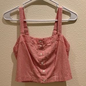 Brandy Melville Button-up Crop Tank top
